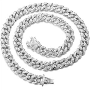 Men’s Diamond Chain Link Necklace.